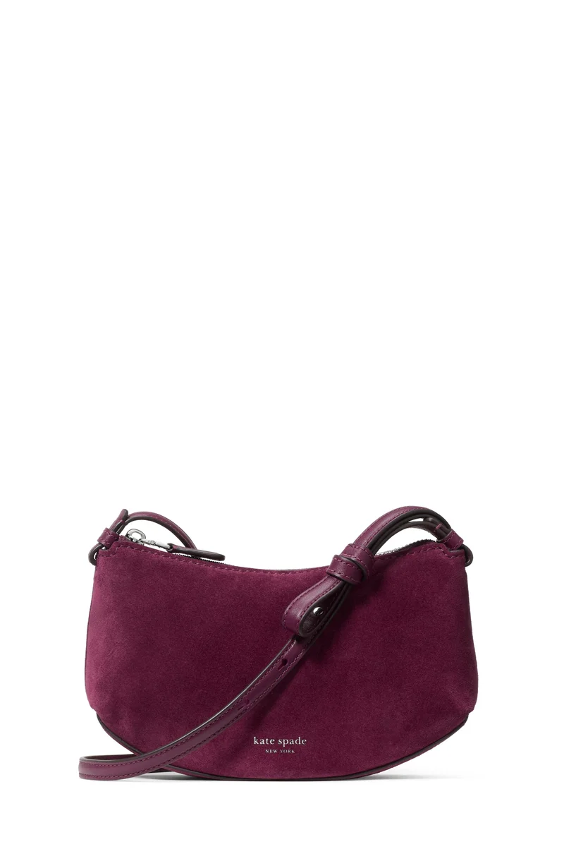 كيت سبيد حقيبة كروس بودي من جلد السويد بحلقة